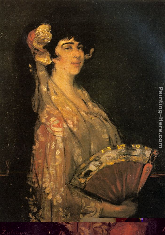 An Elegant Lady Fanning Herself painting - Ignacio Zuloaga y Zabaleta An Elegant Lady Fanning Herself art painting